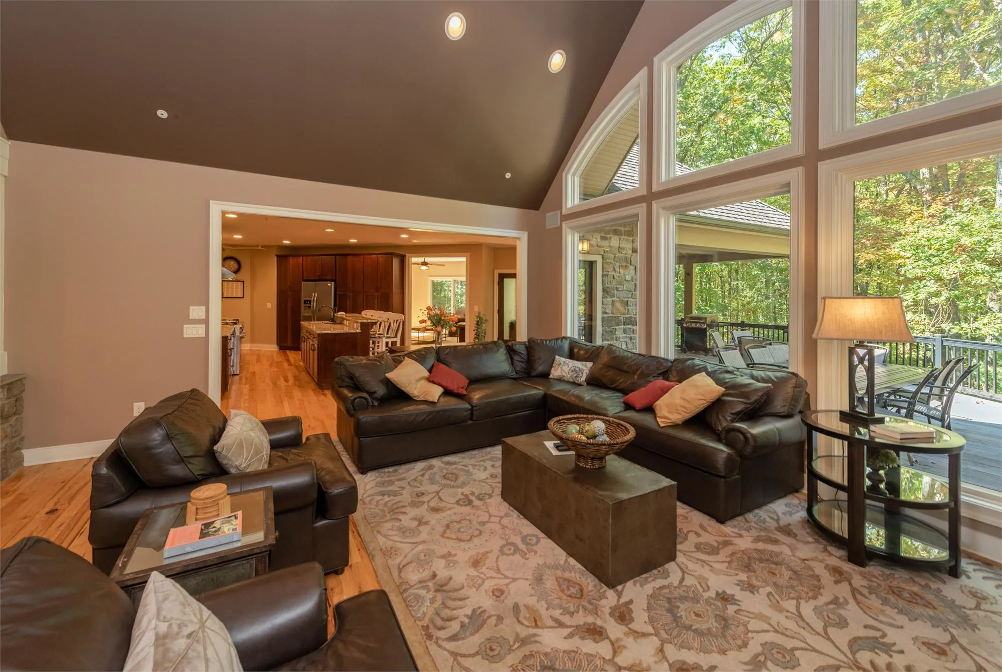 Living room seating area with comfortable furnishings and natural light